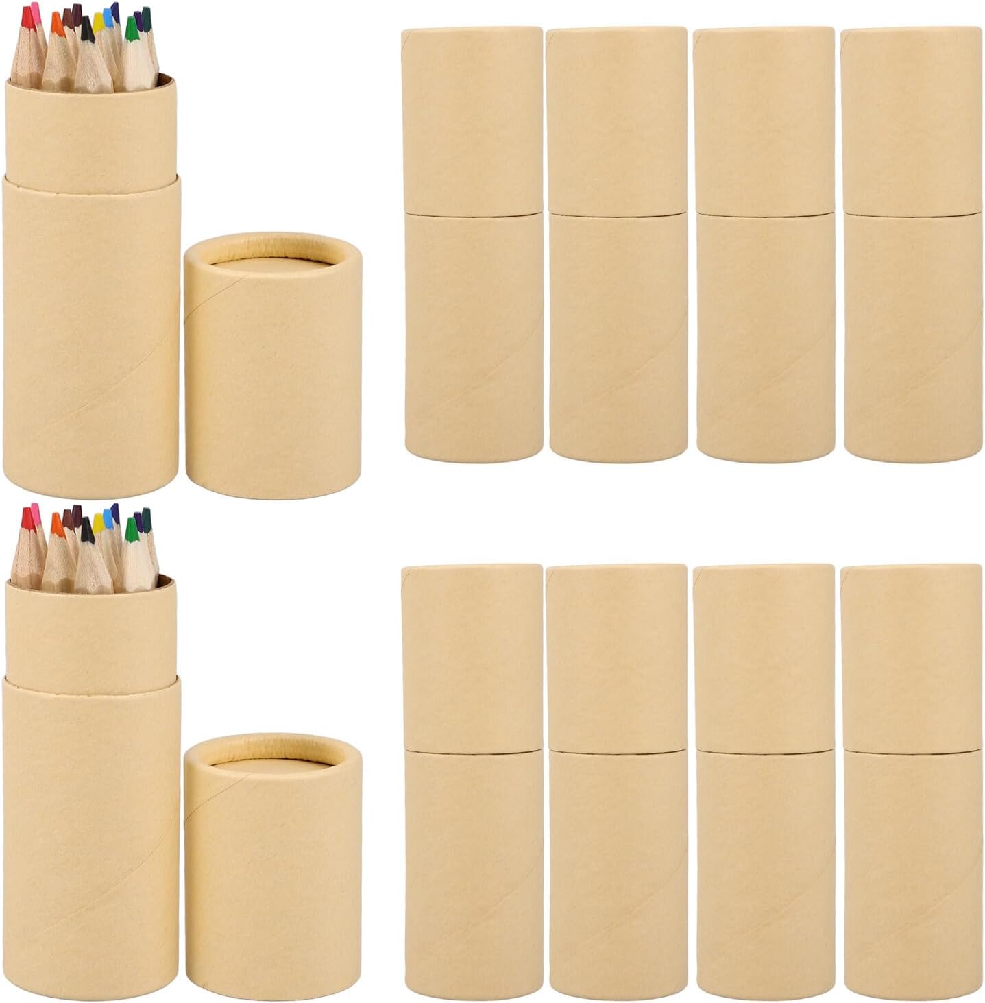 12-color Wooden Barrel Colored Pencil Set for Drawing and Coloring, Short Size Art Pencils Kit for School, Office, and DIY Painting Supplies