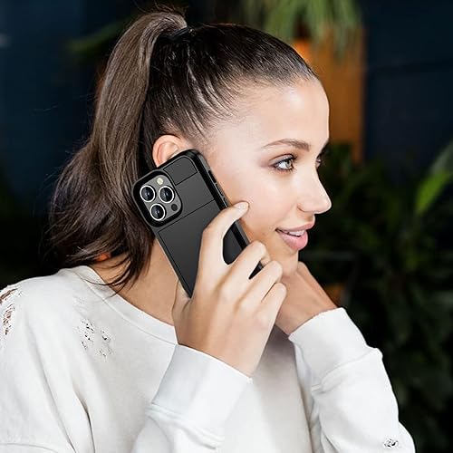 Miniatura 7 de Vofolen Funda compatible con iPhone 15 Pro con tarjetero de doble capa a prueba de golpes, funda para teléfono, ranura para tarjetas oculta, carcasa