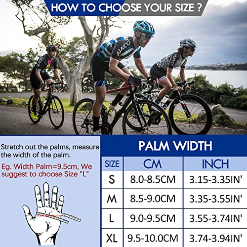 Huanlang Cycling Gloves Half Finger Bike Gloves For Men Women Mtb Road Mountain Biking Gloves Gel Padded Breathable Anti-Slip Shock-Absorbing Short Bicycle Gloves For Cycling Sports Fitness #TOP6