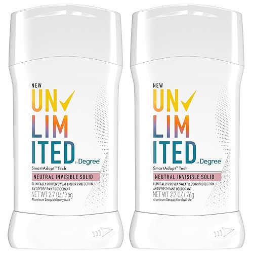 Degree Desodorante, para hombre, paquete ilimitado en barra, protección de 96 horas, aroma neutro (almendra y lirio de los valles), 2.7 oz Ea