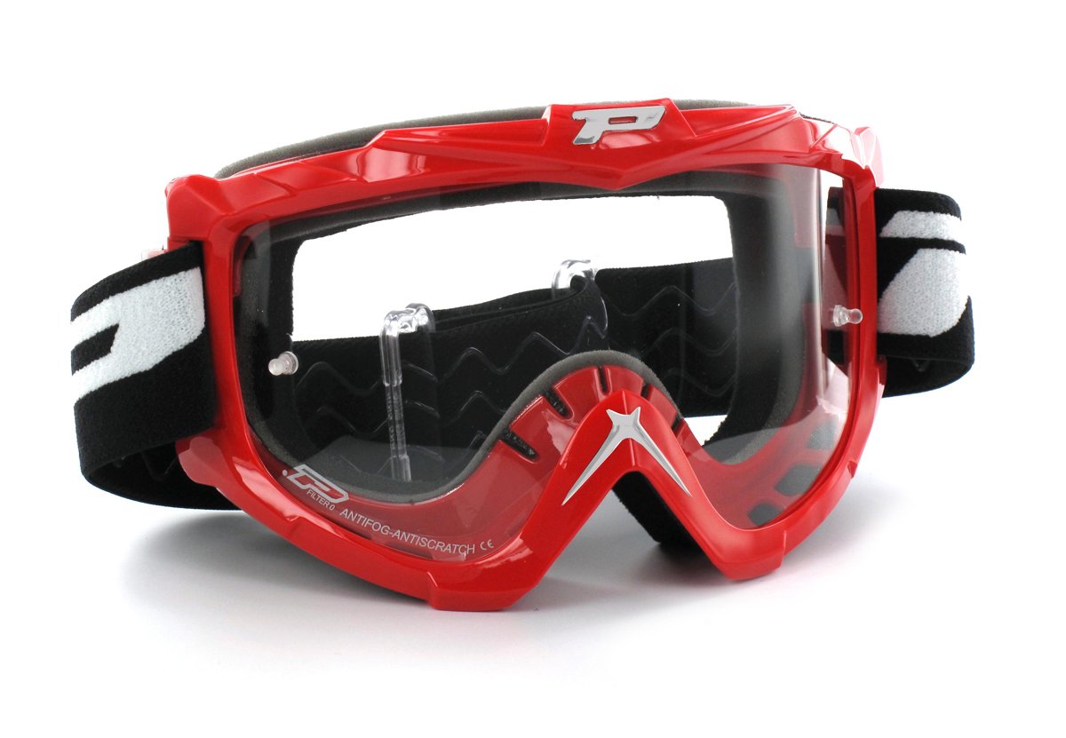 Pro Grip Gafas Motocross 3301 Basicline, Rojo, Talla Única
