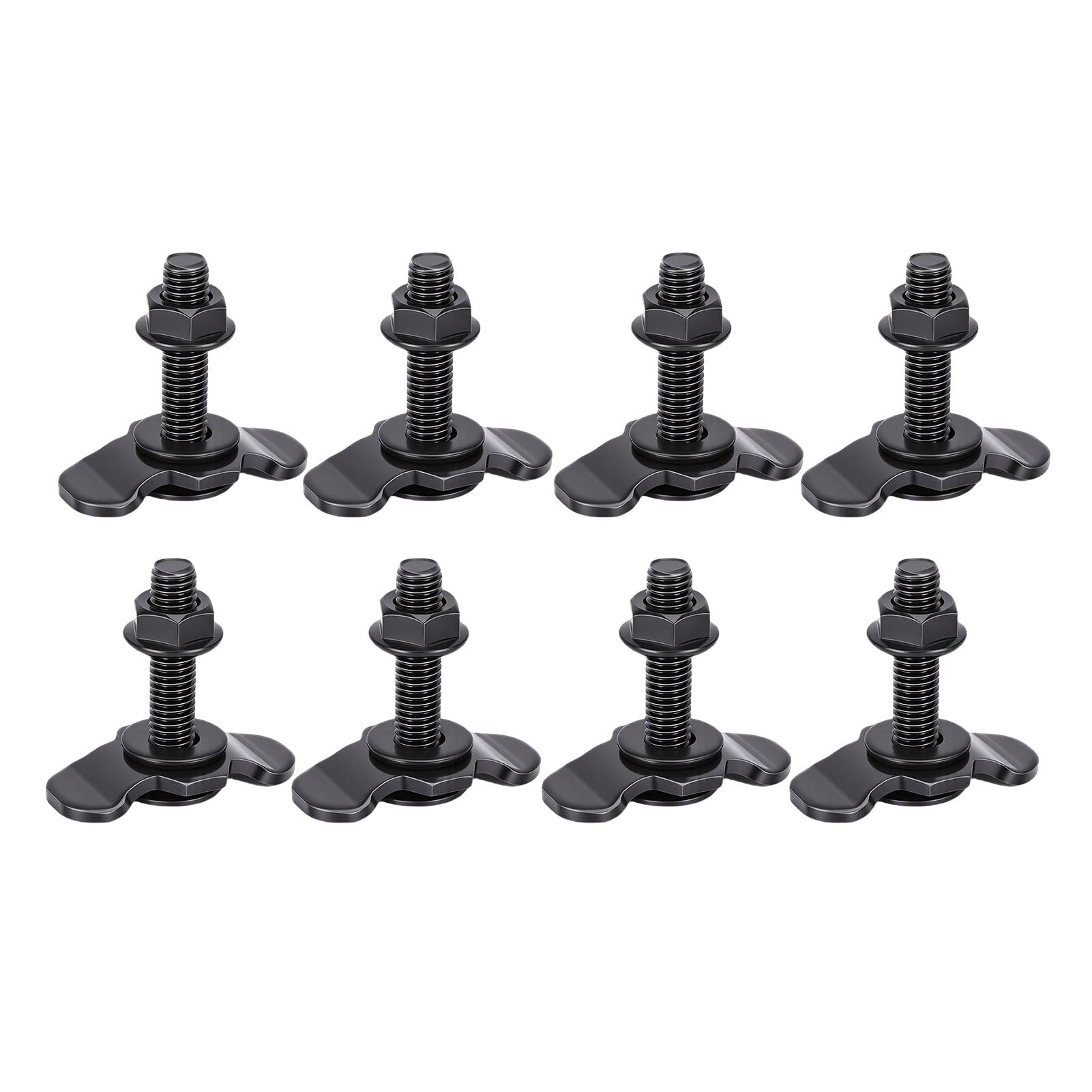 Robustes L-Schienenbefestigungs-Montageset aus Verzinktem Eisen mit Einer Tragfähigkeit von 6000 Lbs für den Gewerblichen und Individuellen Gebrauch (Schwarz)