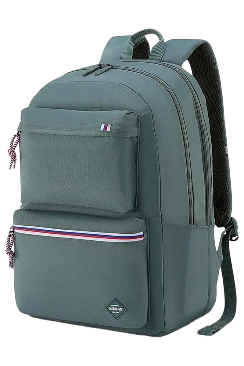 american tourister Riley | Laptop Backpack | 15.6" Laptop Bag | 2 Compartments + 2 Front Pockets | Unisex | Green | 1 Year Global Warranty-picture-23