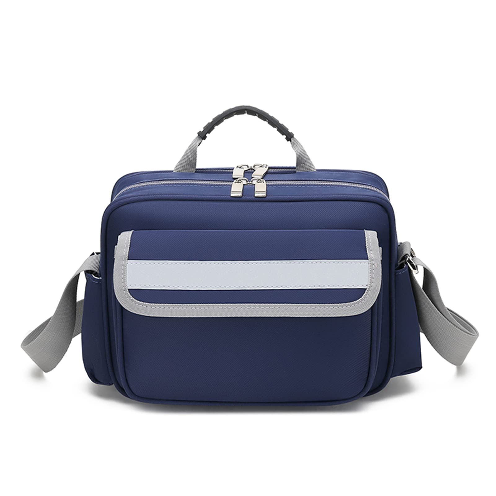 Puste apteczki pierwszej pomocy， Torba na zestaw pierwszej pomocy z uchwytem, ​​paskiem na ramię, odblaskowa, wodoodporna, pusta, wielokolorowa(Navy Blue)