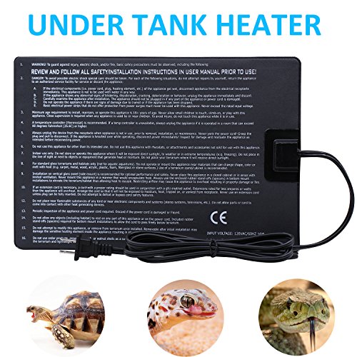 Aiicioo Reptile Heating Pad - Hermit Crab Heater Heat Mat For Reptiles Snake Lizard Terrarium 16 Watt 2Pack #TOP4