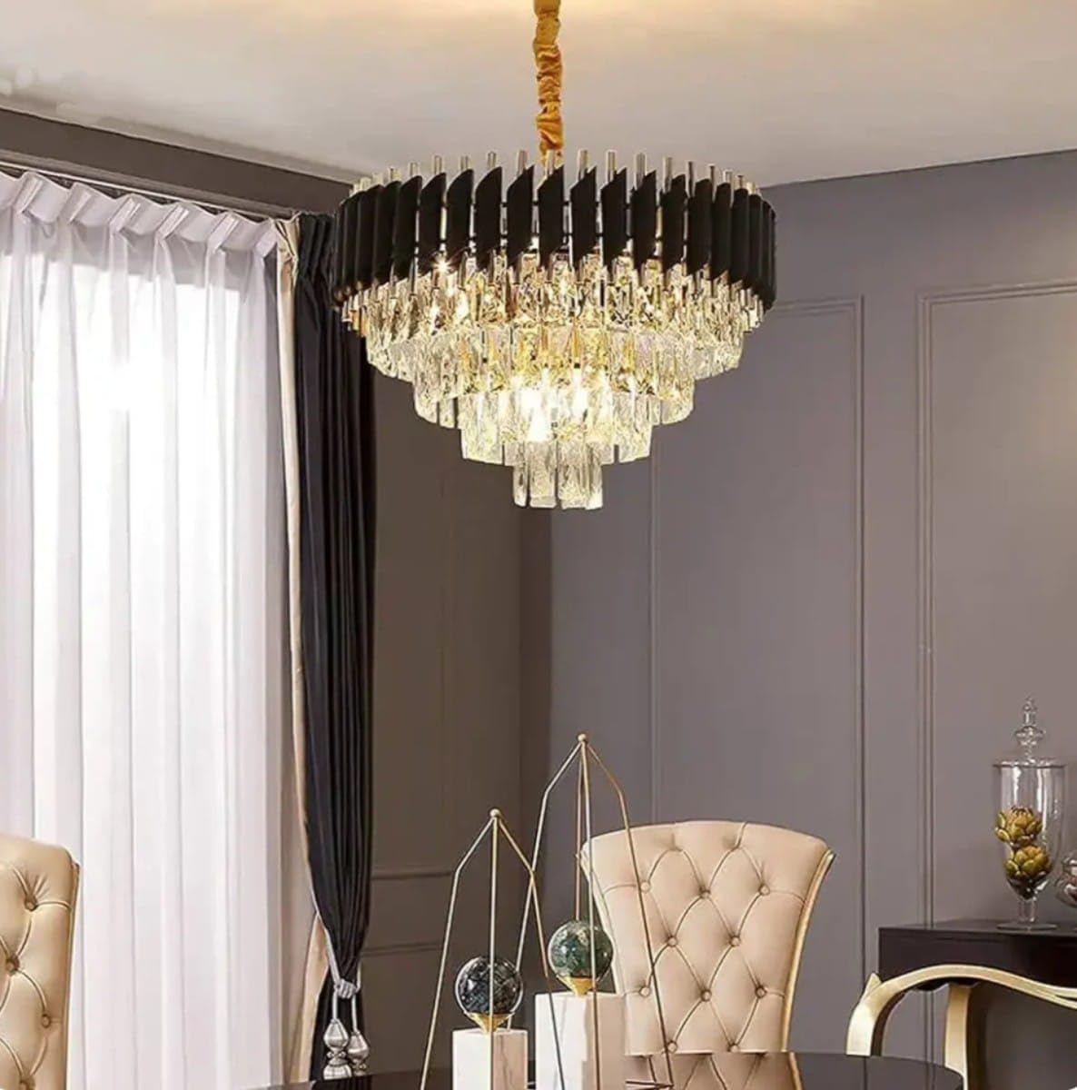 500mm Black Gold Chandelier@2