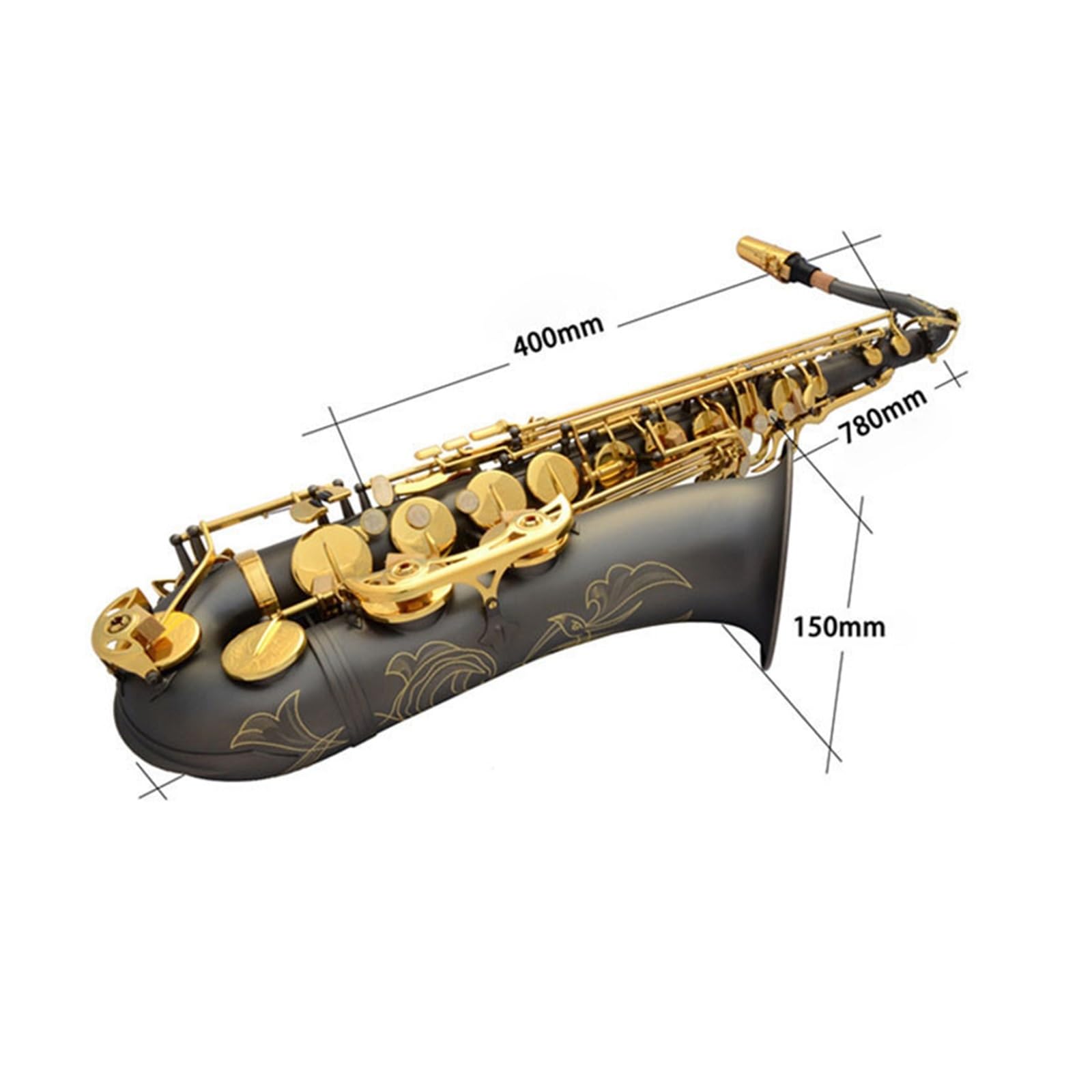Saxofón Tenor Profesional en si Bemol, níquel Mate, Instrumento Musical para Principiantes.