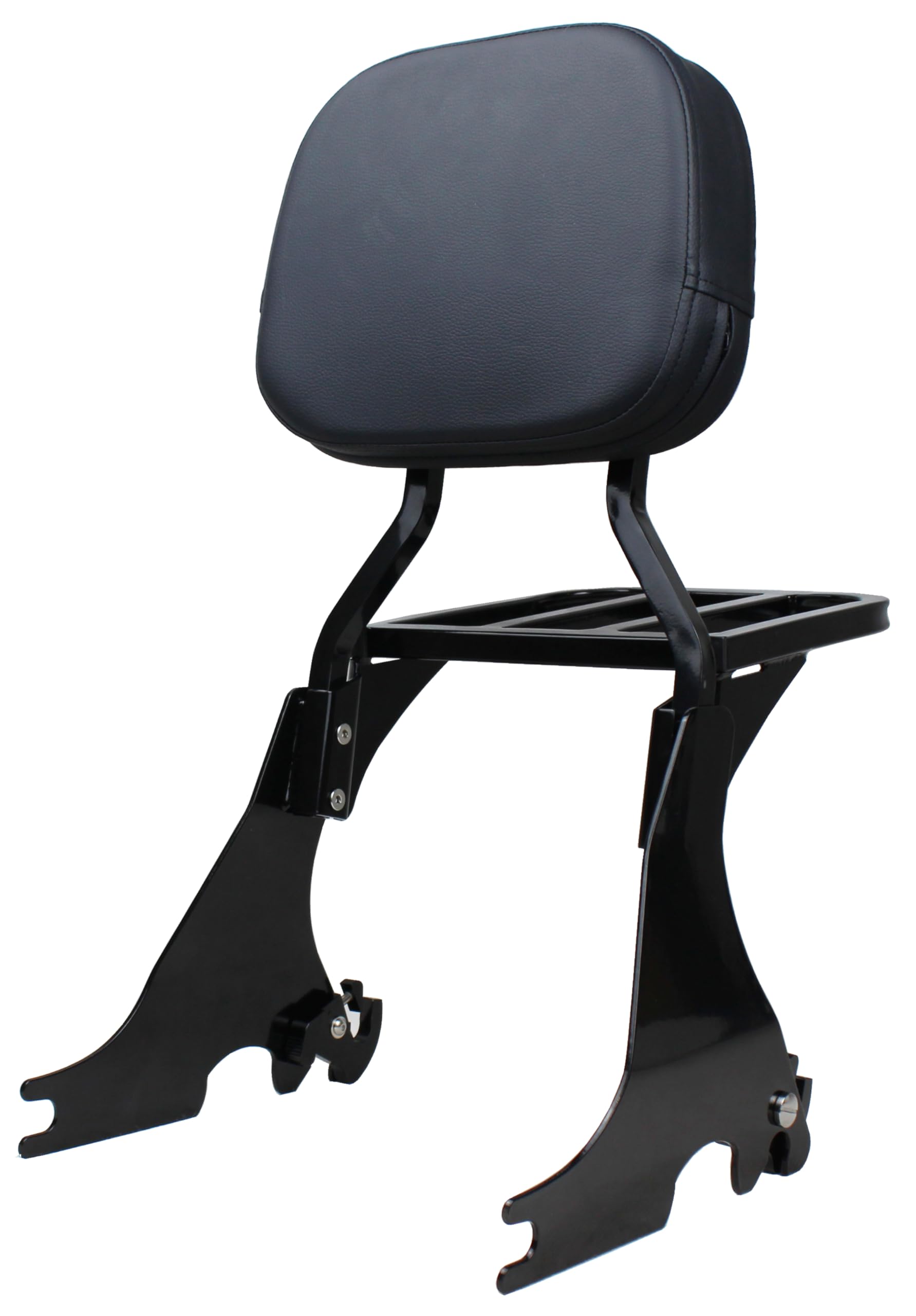 YHMOTO - Respaldo Desmontable para Motocicleta y portaequipajes con Kits de Accesorios de Acoplamiento para Harley Sportster XL 883 1200 2004-2024 (Negro)