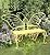 Plow & Hearth Weatherproof Butterfly Outdoor Bench | Holds Up to 300 lbs | Garden Patio Porch Park Deck | Metal | Yellow