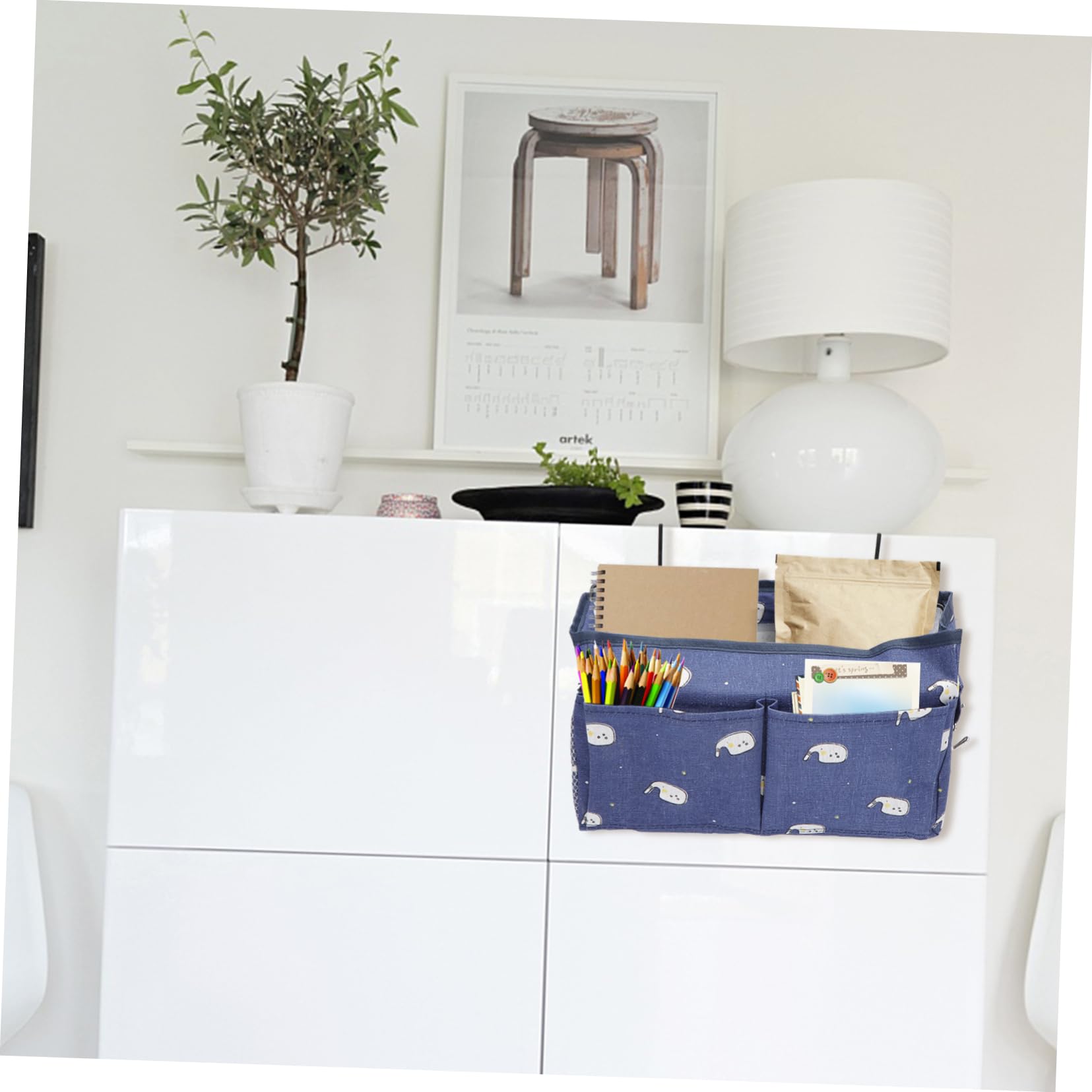 Alipis 2pezzi Borsa Da Appendere Imitazione Lino Organizer Versatile Per Camera Da Letto e Dormitorio Con Gancio Design Pratico e Capiente Elefante