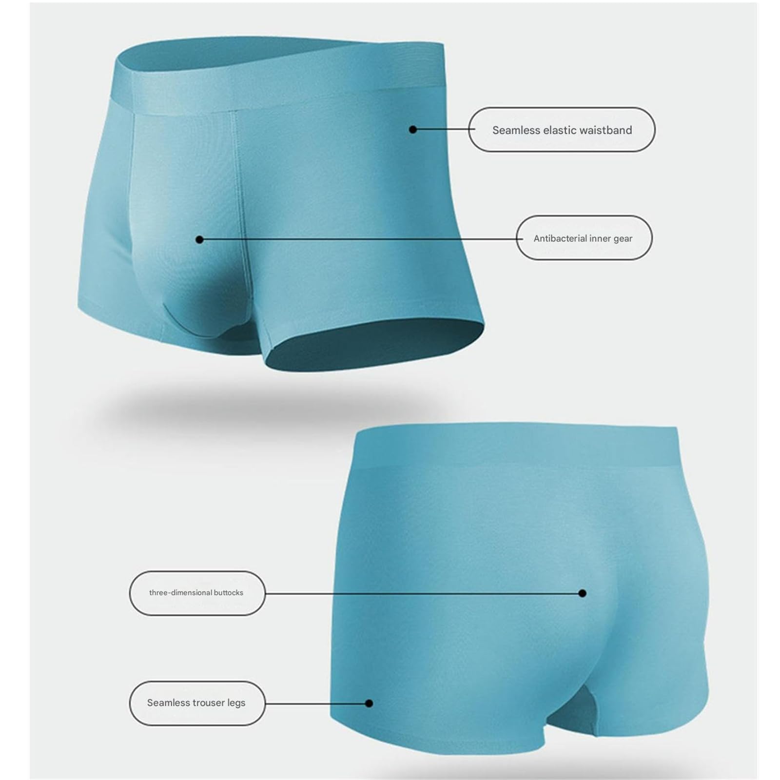 Boxer Uomo Massione Unders Un Modo 50 Conterio Modalile Slino Seaster Brene Cometto Schetto Shorts Bacche-b-blu1-4xl