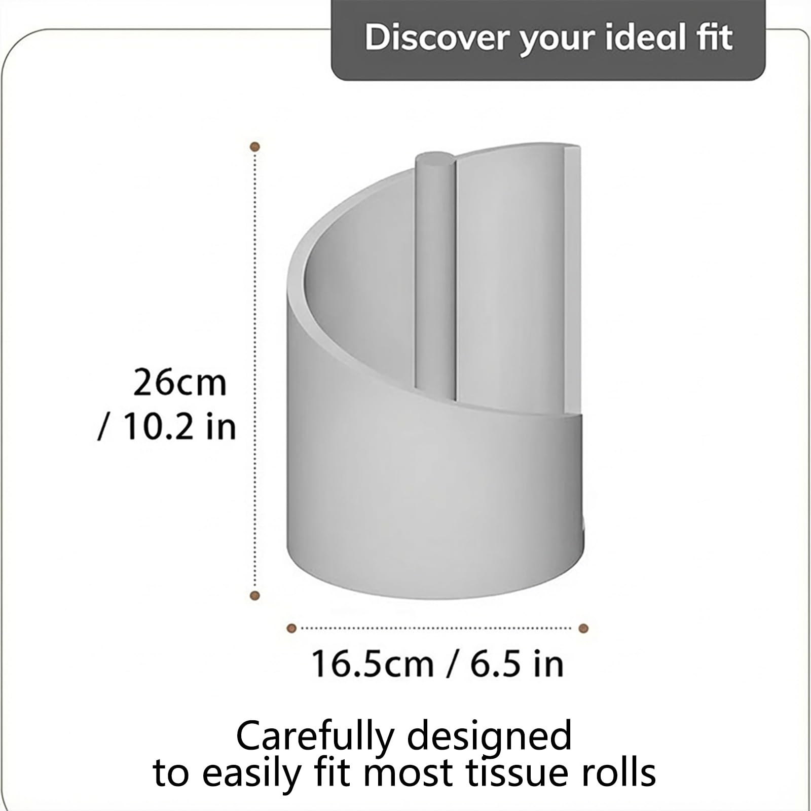 Portarrollos Cocina Madera Pino y Metal - Soporte Papel Cocina Vertical Diseño Espiral para Rollos Grandes - Dispensador Estable para Encimera y Mesa, Uso con Una Mano(Blanquecino)