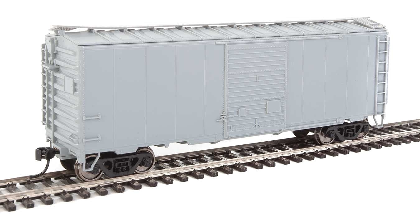 WalthersMainline Walthers HO Scale 40 ACF Welded Boxcar8 Door UndecoratedUnpainted