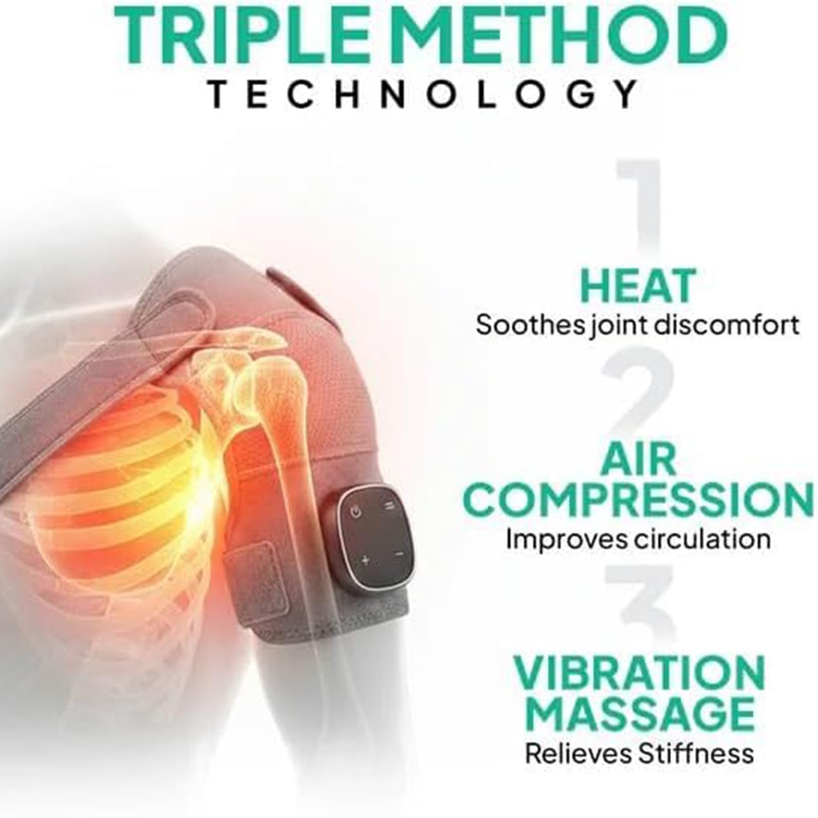 Masseur D'épaule Triple Method, Coussin Chauffant Pour Épaule