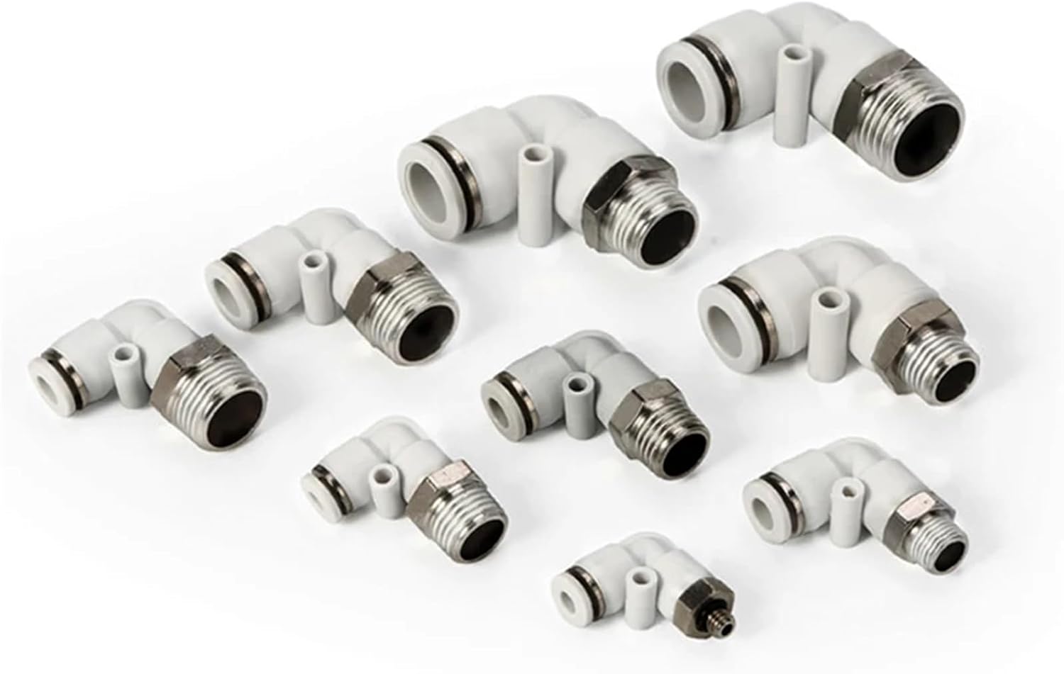 Pneumatic Connectors Threaded Fittings PL Male Thread 1/4 1/8 1/2 Air Hose Fitting 6/8/10mm Quick Release Tube Connector(8-04)