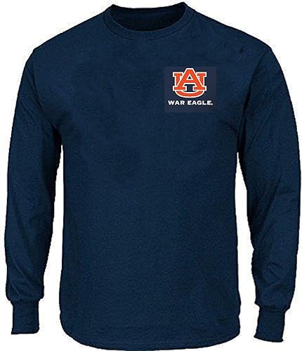 Miniatura 2 de New World Graphics Auburn - Camiseta de manga larga para hombre, color azul marino, 2 caras