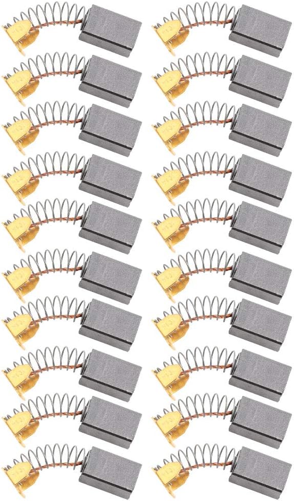 20pcs Carbon Brush Replacement Replaceable Electric Motor Brushes Drywall Sander Great Conductive Carbon Motor Brush 101 6x10x15mm with Thermal Conductivity for Electric Motors