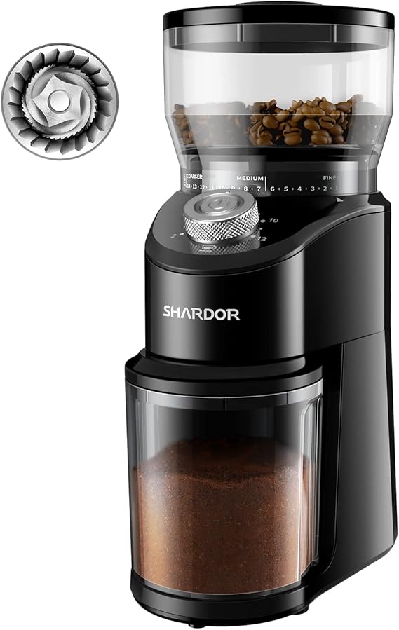 SHARDOR Conical Burr Coffee Grinder, Electric Adjustable