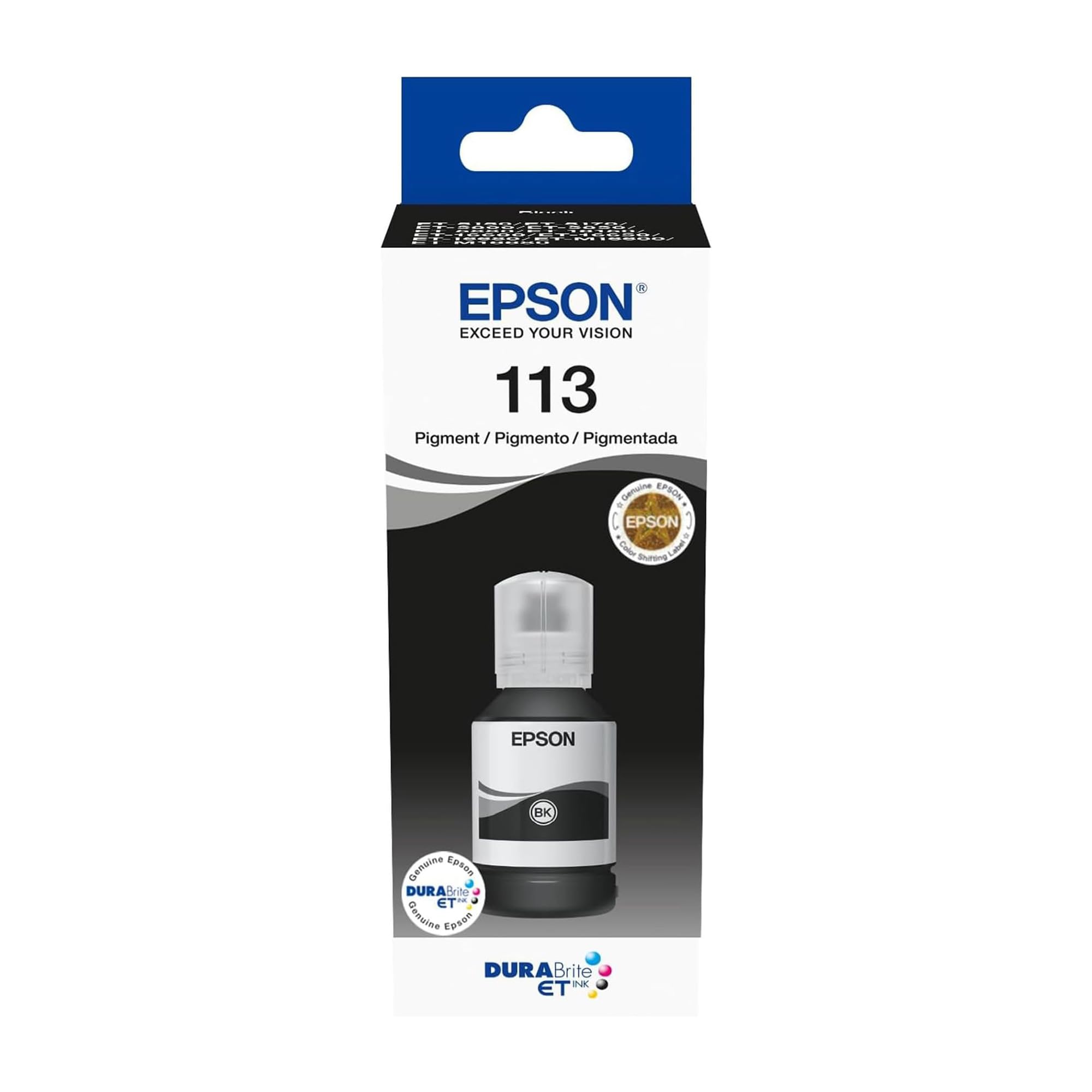 Epson C13T06B140 inchiostro nero 127ml 7500 lati EcoTank bottiglia 5800 pigmentato, Taglia Unica
