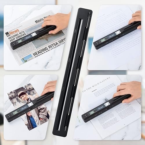 Miniatura 2 de Escáner portátil, escáner de fotos para documentos A4, escáner de mano para negocios, fotos, imágenes, recibos, libros, selección de formato