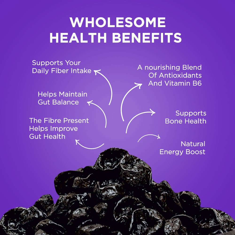 Nutty Gritties California Pitted Prunes 200g | Dried Fruit Plums | Naturally Sweet & Juicy | High in Fiber | Healthy Snack | Re-sealable Pouch 1
