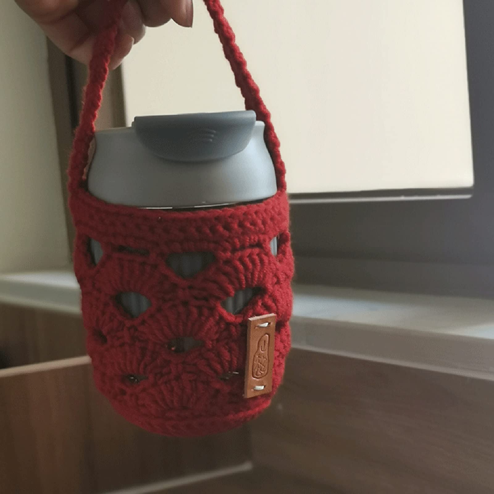 Taza de café con bolsa portátil para evitar quemaduras y caídas en camping playa de 20-30 oz