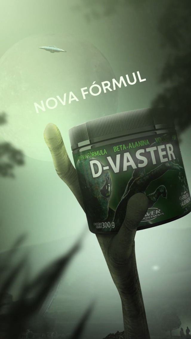 Pré Treino D-Vaster (300g) - Sabor Fruta Alienígena, Power