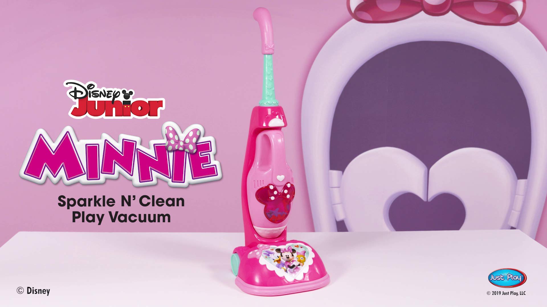 Disney Vacuum Minnie Mouse Minnie's Happy Helpers Sparkle N' Clean-Aspirapolvere, Multicolore, 89392
