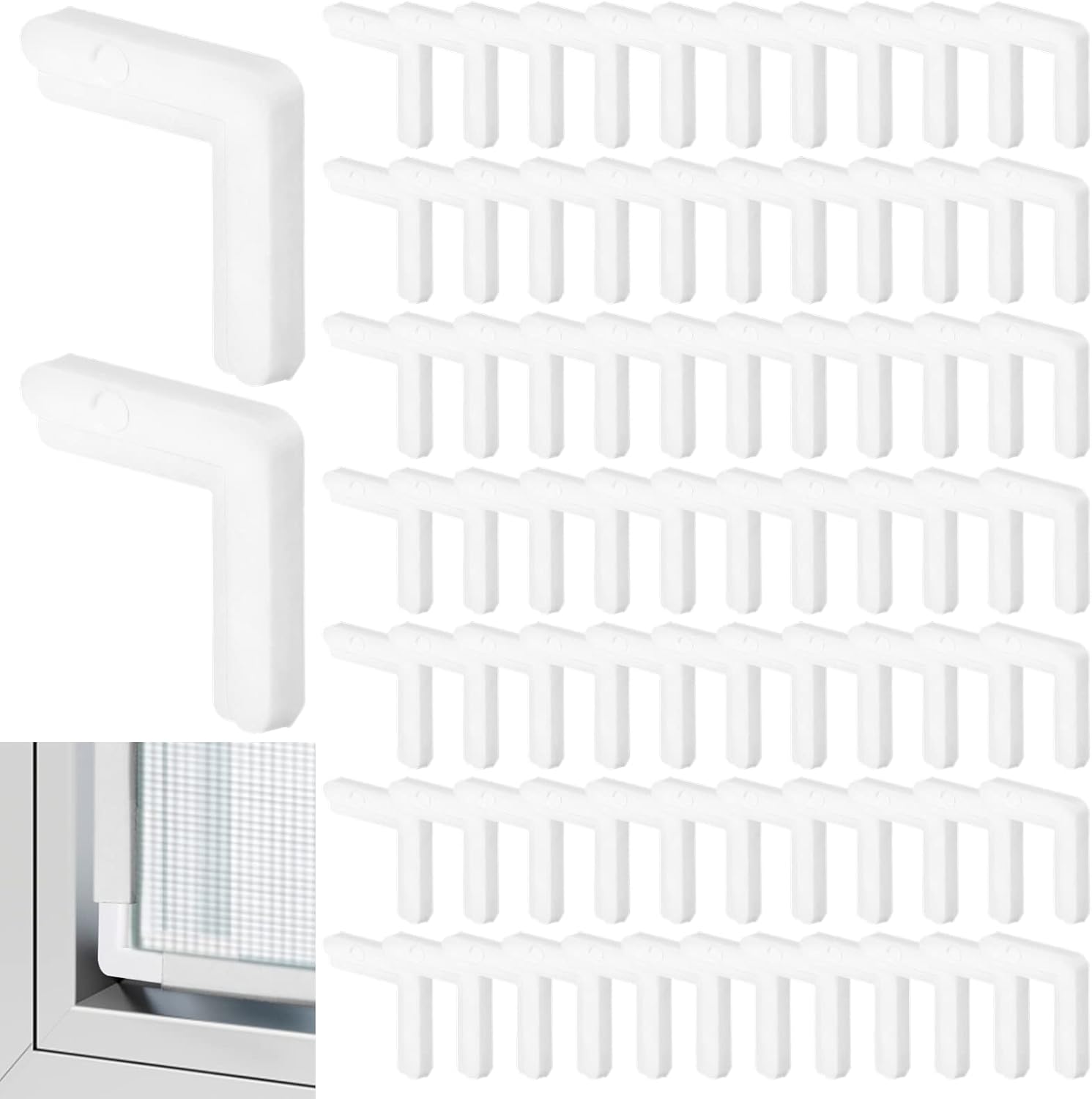 Screen Frame Corners 80PCS, White Mobile Home Screen Frame Corners