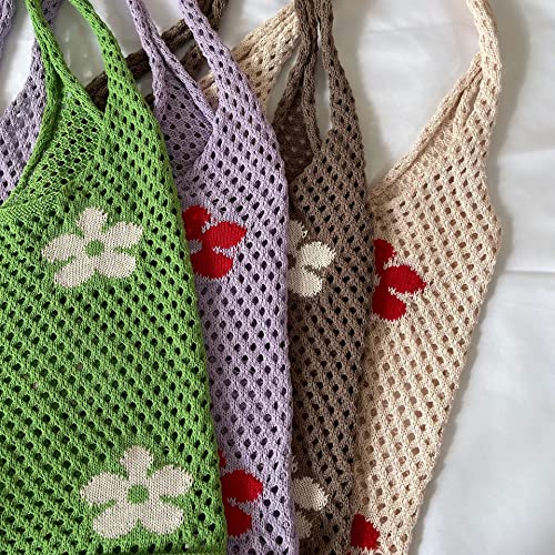 Bolso Tote Crochet estilo Fairycore para Mujer miniatura 3