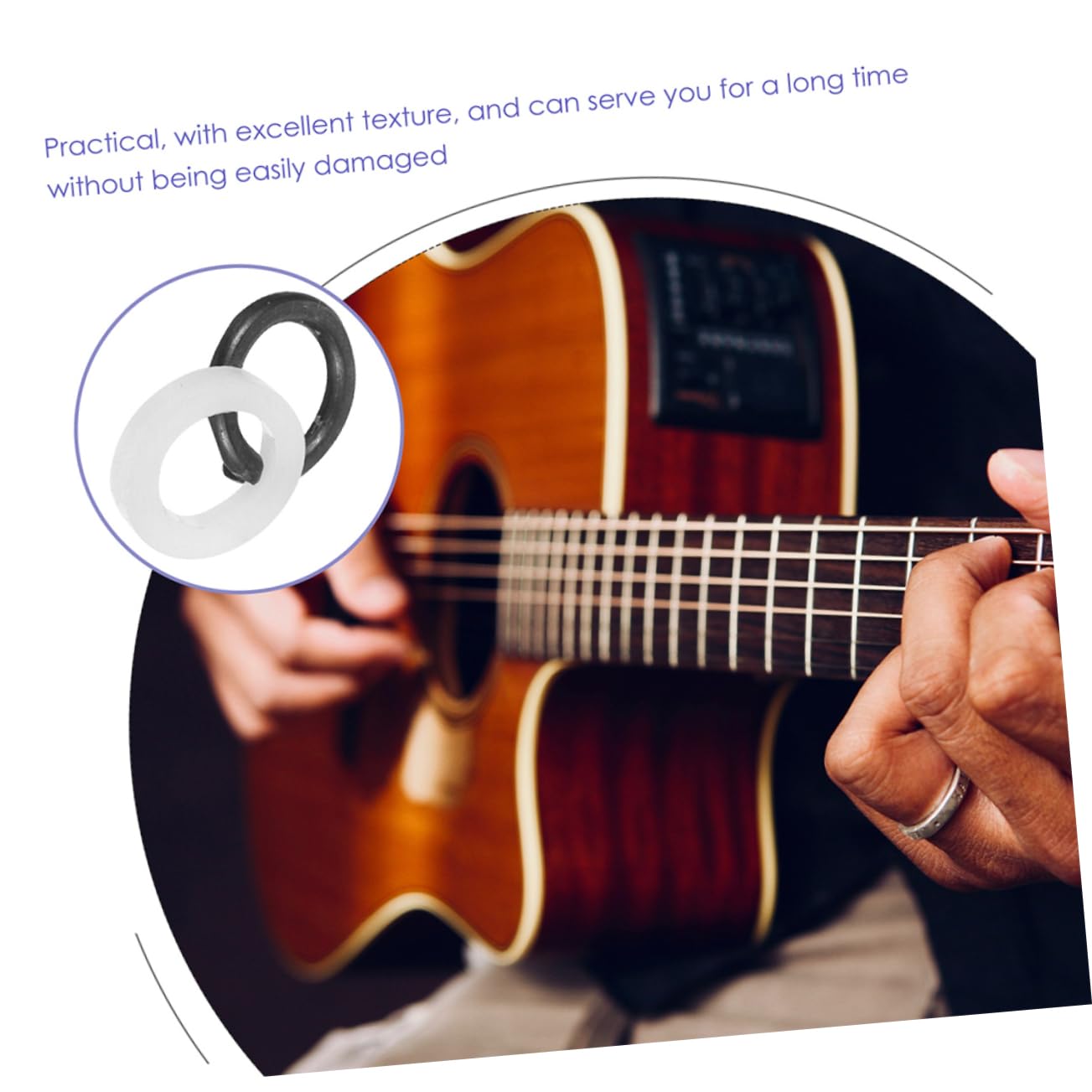 Kisangel 48pcs Non-slip Guitar Pad Button Lock Pin Strap Guitar Protectors Guitar Bass Protector Guitar Accessories Instrument Locks Guitar Part Accessories Plastic