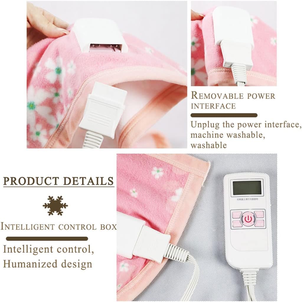 review FLIB Easy Care Winter Heated Blanket Queen Size Machine Washable Electric Blanket Over-Heat Protection Electric Throw Smart Timed Warm Blanket Energy Saving