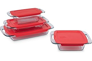 Easy Grab Pyrex Glass Cooking Dishes for Oven