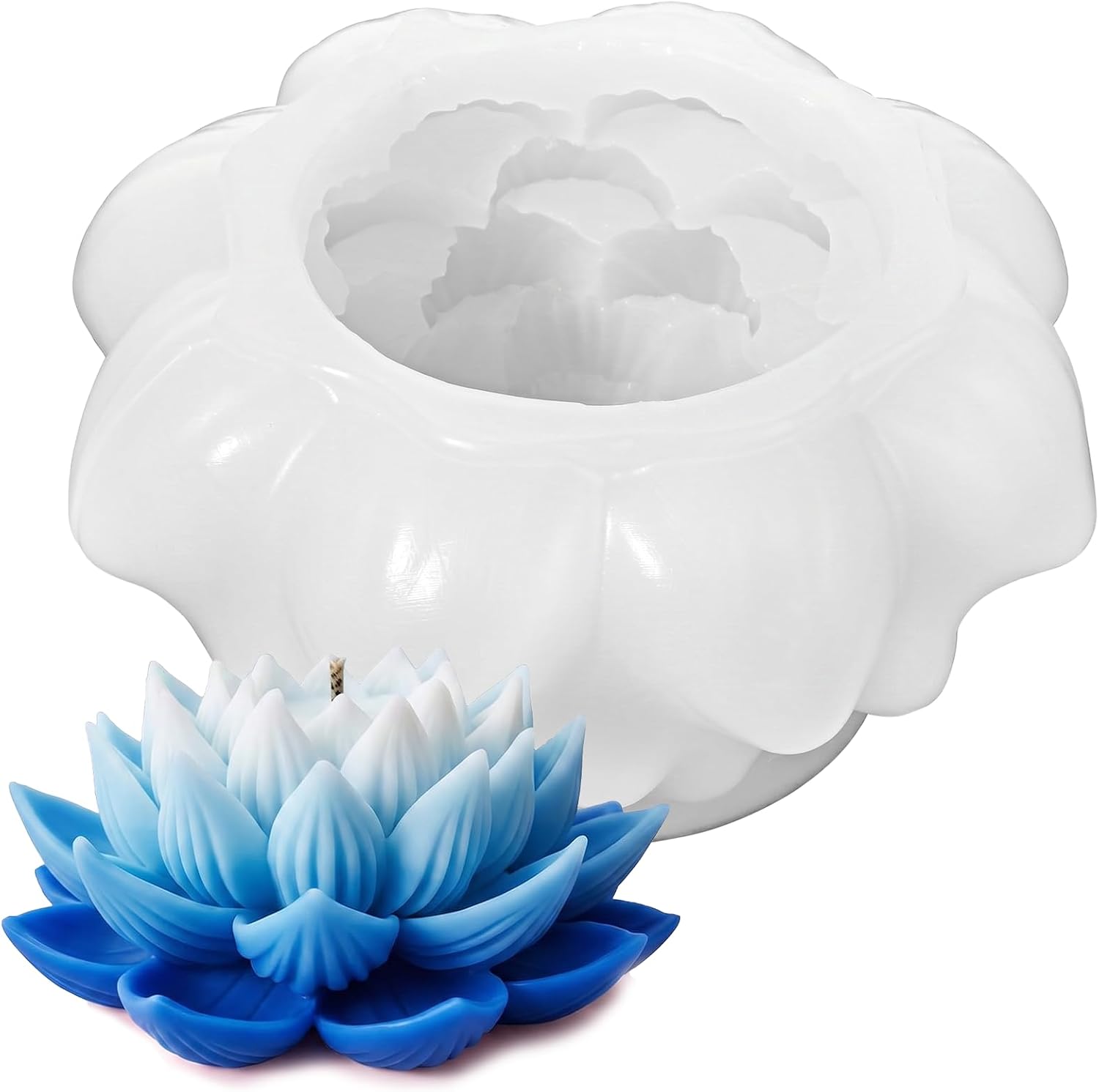 Lotus Candle Mold, 3D Candle Mold Flower