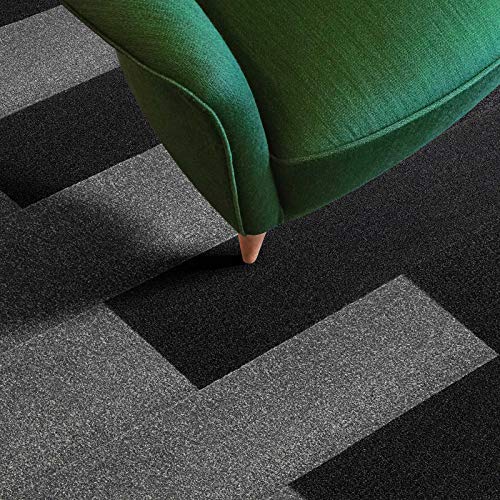 Tapijtplanken Pine | Tapijttegels zelfliggend | robuust & antistatisch | verkrijgbaar in 3 kleuren (1 tegel | 100 x 25 cm, zwart 966) - Image 7