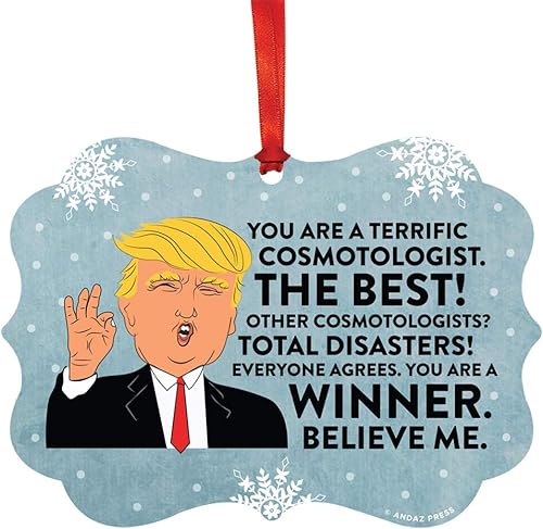 Miniatura 24 de Andaz Press Presidente Donald Trump Fancy Frame Recuerdo Adorno de Navidad, Regalo de broma de Técnico de Farmacia, 1 paquete, divertidas ideas