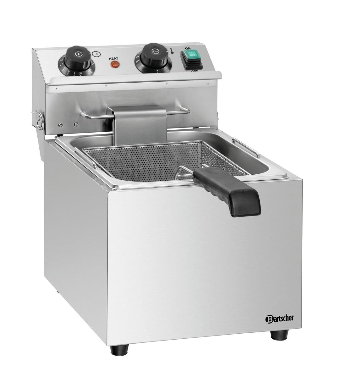 Bartscher Nudelkocher 8L-EM1 – Elektro-Tischgerät mit 8 l Becken, stufenlosem Timer, herausnehmbarem Heizelement, CNS 18/10, für Gastronomie