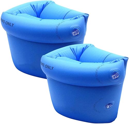Floaties Bandas de Brazo Flotador Flotadores de anillos Tubo armlets para niños y adultos, Azul, talla única Azul,Rosa claro,Naranja,Rosa,_2 x