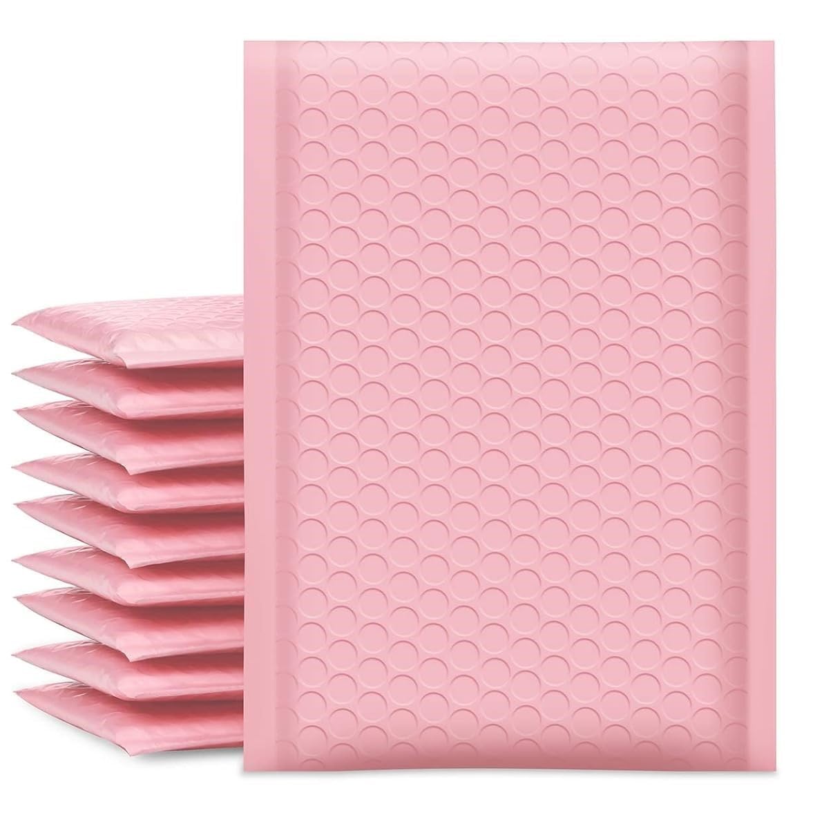SEIGE (Pack of 10) Self-Seal Bubble Mailers (11 X 13 cm) Out Bags, Cushioning Wrap Pouch for Packaging, Mailing and Shipping (Pink)