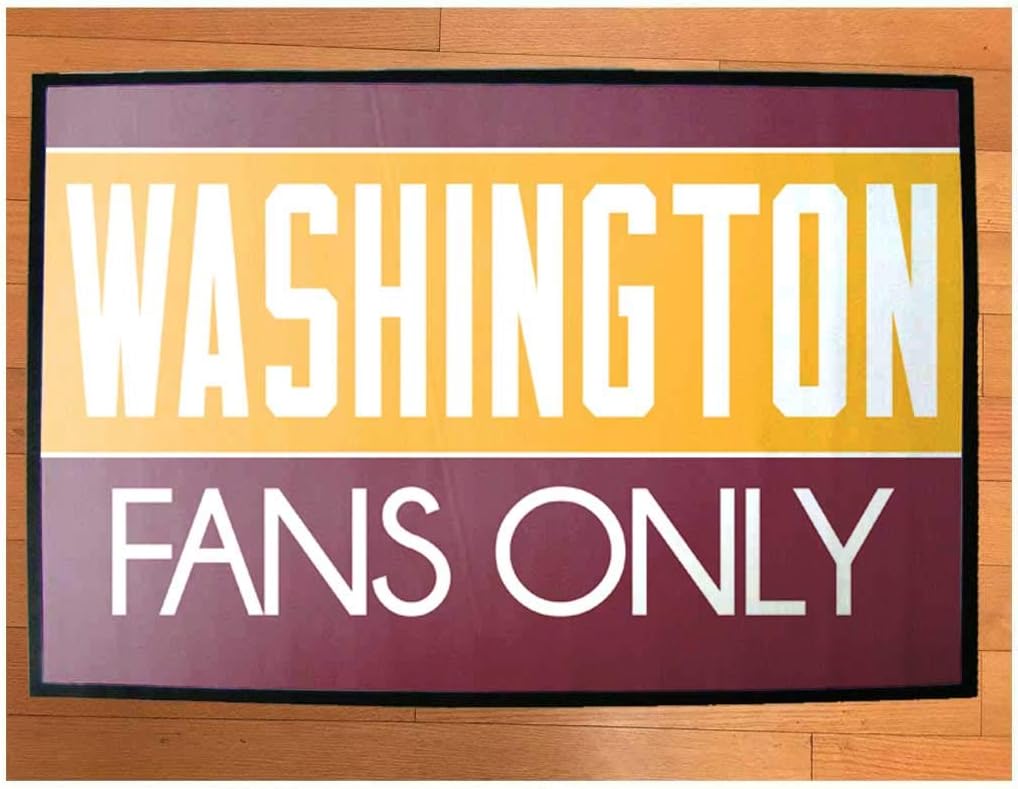 VictoryStore Home Accessories: Man Cave Door Mat 24 inches x 36 inches Washington Fans Only Door Mat
