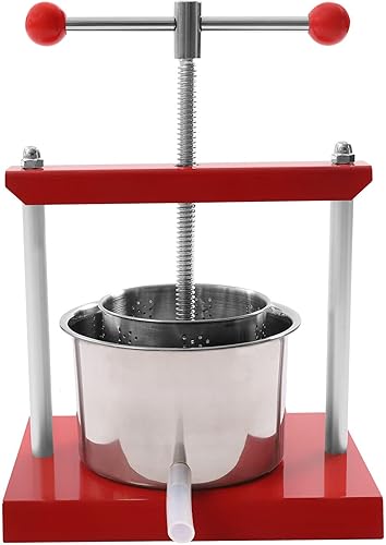 Prensa manual para vino de hierbas y frutas con tintura de queso, prensa de sidra de vino de frutas, trituradora de uva, exprimidor de acero