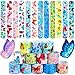 Produktbild Seamart Schnapparmband Kinder Set, 24Pcs Klatscharmband, Schnapparmbänder, Schmetterlinge Armbänder Slap Armband Slap Bands Snap Bracelets, Mitgebsel Kindergeburtstag Gastgeschenke für Jungen Mädchen