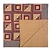 VHC Brands Millsboro Queen Quilt 94Wx94L Log Cabin Country Rustic Lodge Design, Burgundy
