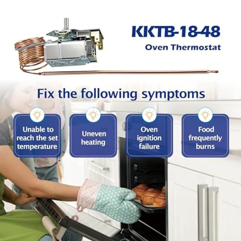 Termostato Cocina Metal 599°F para rango Amplio Temperatura Termostato