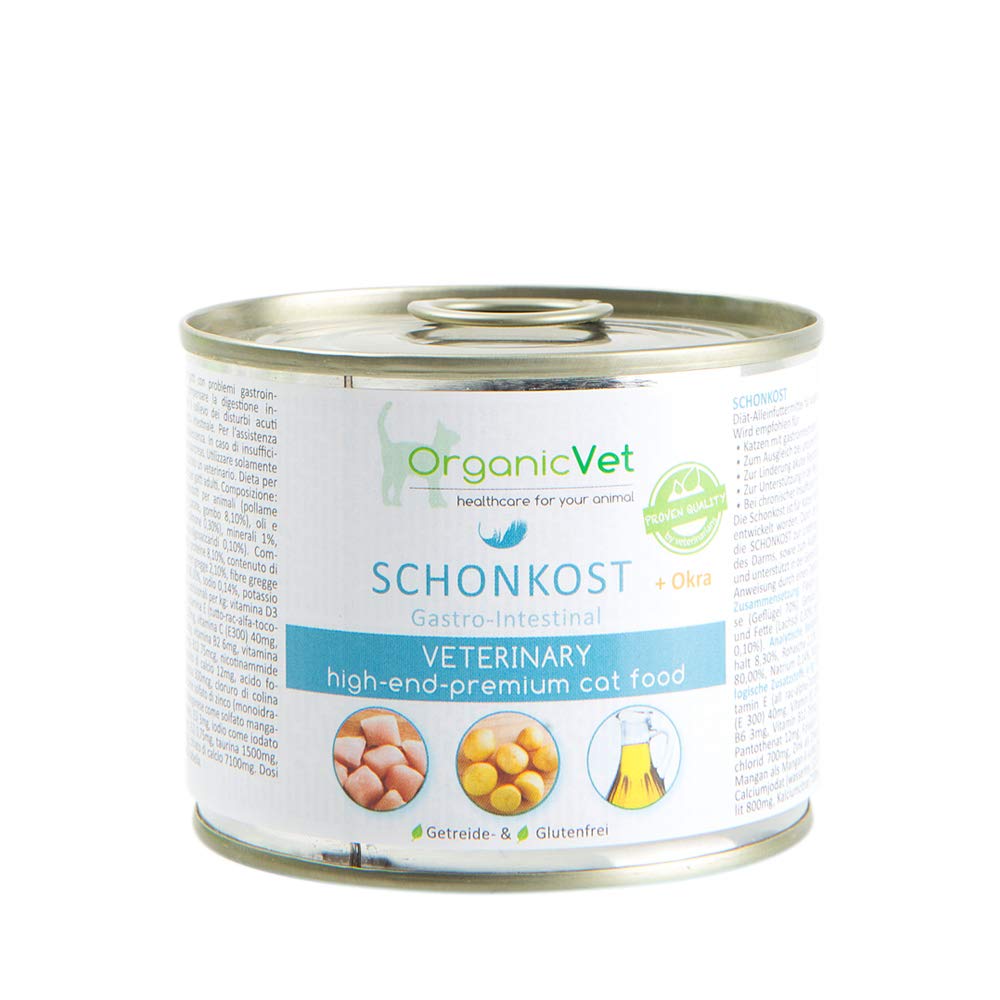 OrganicVet Katze Nassfutter Veterinary Schonkost, 6er Pack (6 x 200 g)