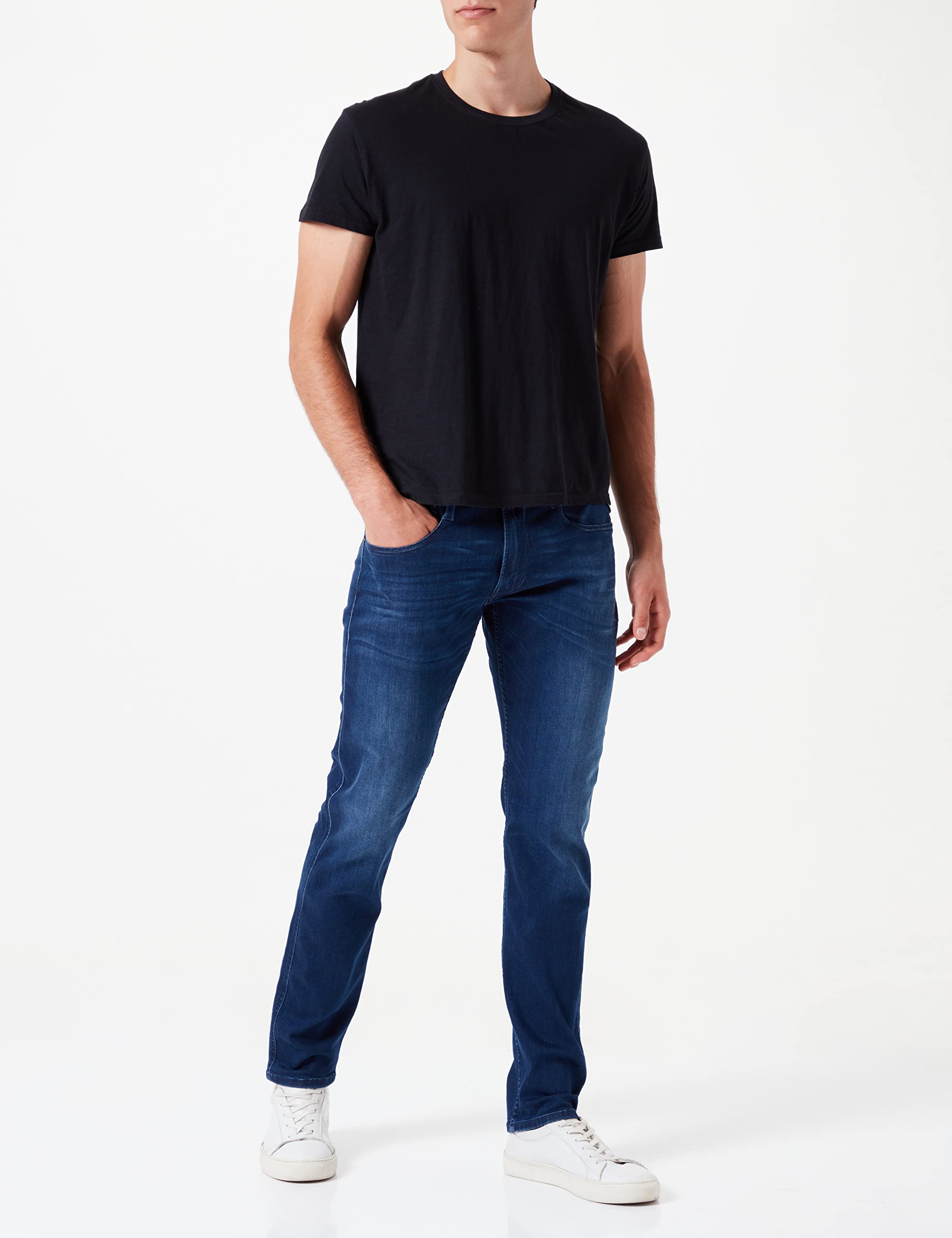 Replay Herren Jeans Anbass Slim-Fit mit Power Stretch