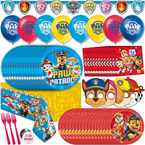 Unique Paw Patrol Birthday Decorations Paw Patrol Party Supplies With Paw Patrol Balloons Tablecloth Paw Patrol Plates
