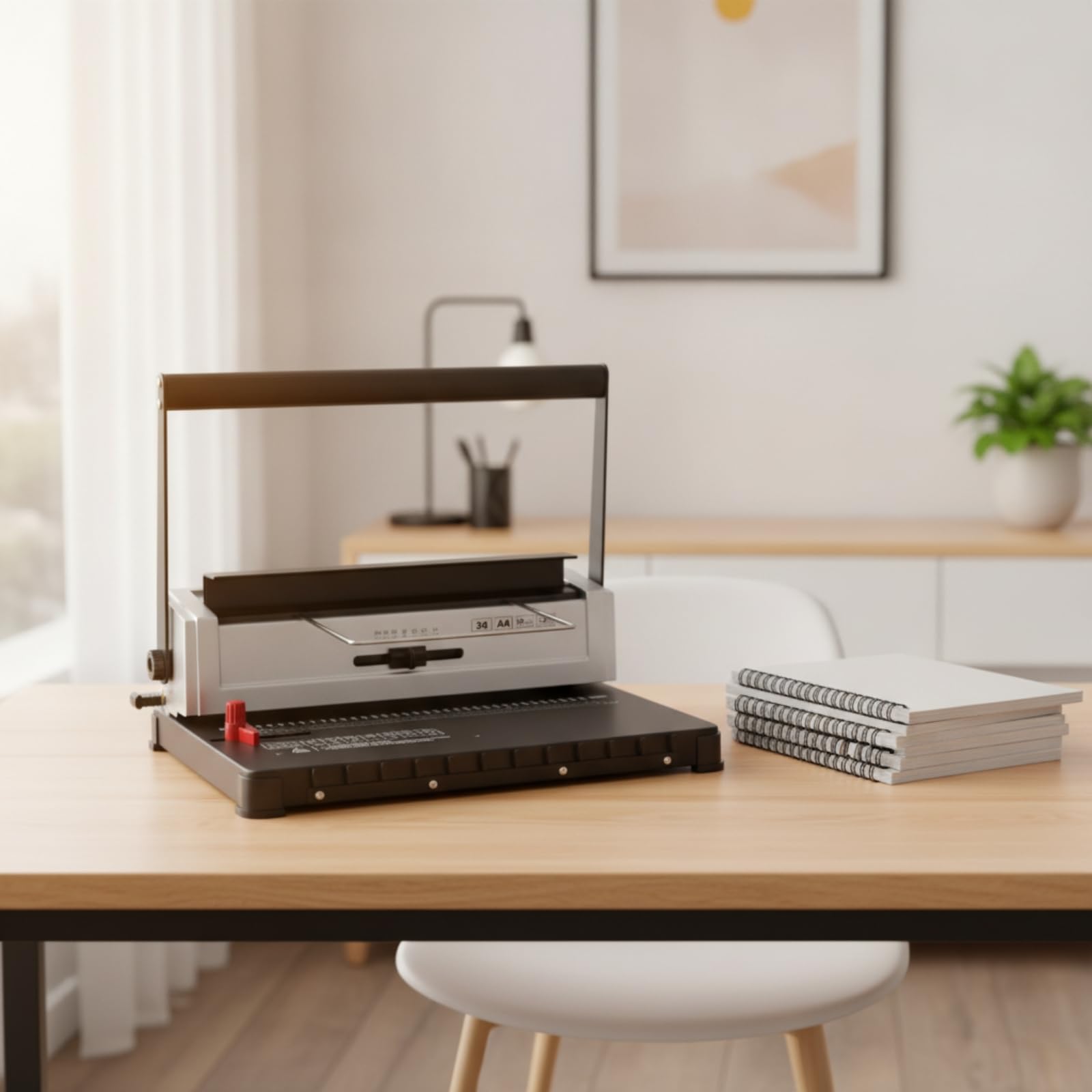Rilegatrice a Spirale W15M Manuale Rilegatrice da Tavolo con Guida Margini Compatta per Scuole, Presentazioni Ufficio