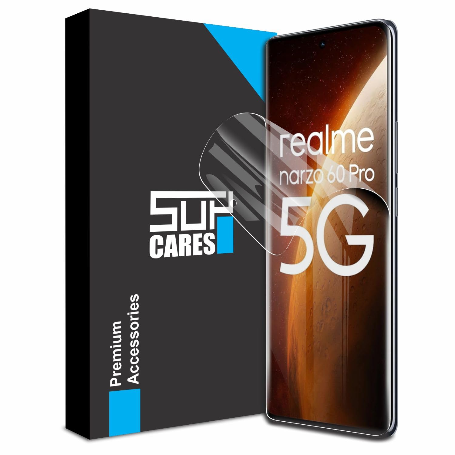 SupCares TPU Unbreakable Membrane Screen Protector for Realme Narzo 60 Pro 5G (6.7 Inch) With Easy Self Installation Kit (B0CCYMVYZL) Amazon Price History, Amazon Price Tracker