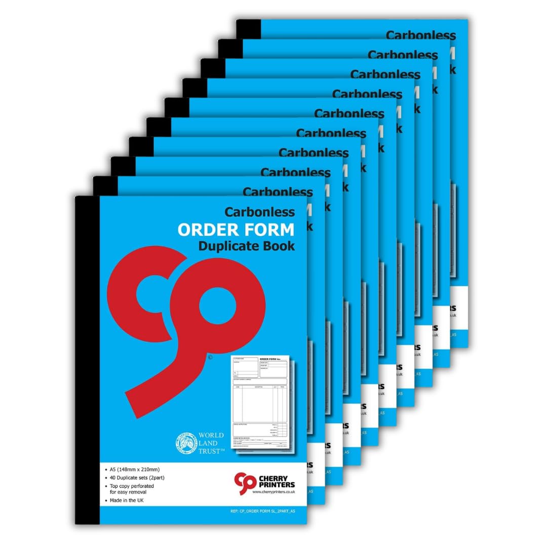 Cherry Printers | Order Form | Duplicate NCR A5 S+L | 40 Sets | 10 Pack